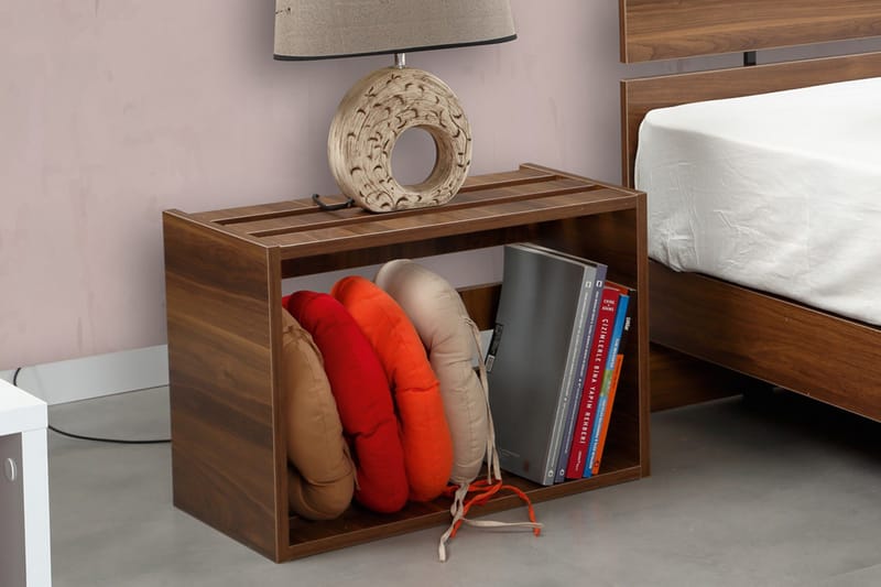 Comfortale Sängbord 60 cm - Valnötsbrun - Sängbord & nattduksbord