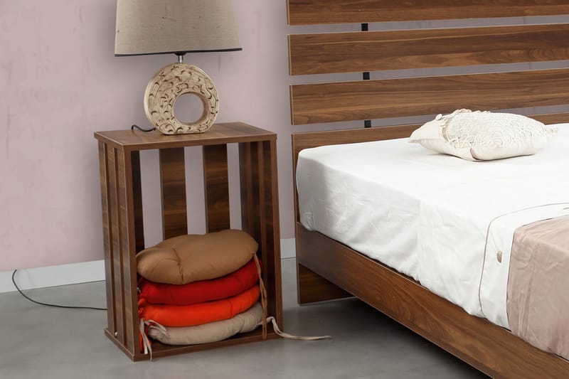 Comfortale Sängbord 60 cm - Valnötsbrun - Möbler - Bord & matgrupper - Avlastningsbord - Sängbord & nattduksbord