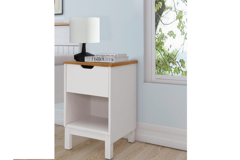 Crotone Sängbord 38 cm - Vit - Möbler - Bord & matgrupper - Avlastningsbord - Sängbord & nattduksbord