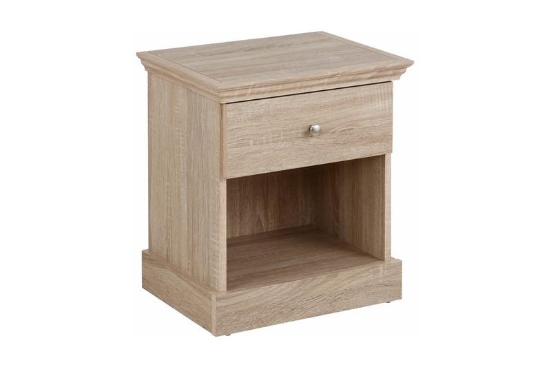 Dareia Sängbord 45 cm med Förvaring Låda + Hylla - Brun - Möbler - Bord & matgrupper - Avlastningsbord - Sängbord & nattduksbord