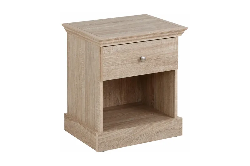 Dareia Sängbord 45 cm med Förvaring Låda + Hylla - Brun - Möbler - Bord & matgrupper - Avlastningsbord - Sängbord & nattduksbord