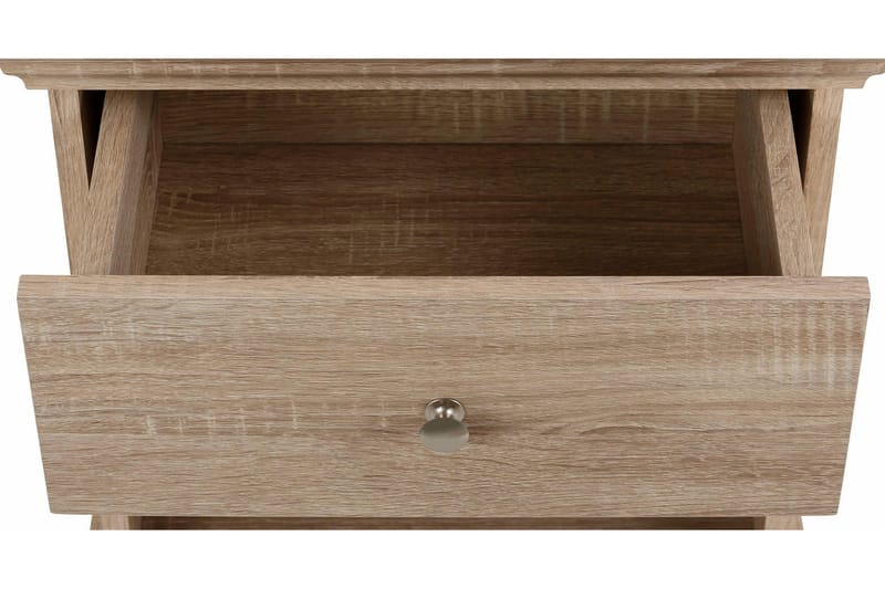Dareia Sängbord 45 cm med Förvaring Låda + Hylla - Brun - Sängbord & nattduksbord