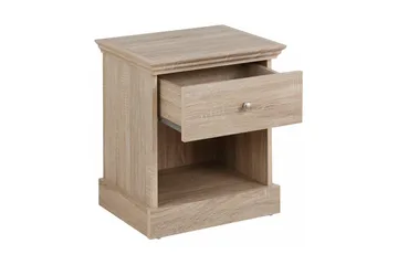 Dareia Sängbord 45 cm med Förvaring Låda + Hylla - Brun - Möbler - Bord & matgrupper - Avlastningsbord - Sängbord & nattduksbord