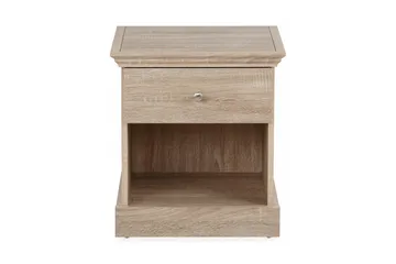 Dareia Sängbord 45 cm med Förvaring Låda + Hylla - Brun - Möbler - Bord & matgrupper - Avlastningsbord - Sängbord & nattduksbord