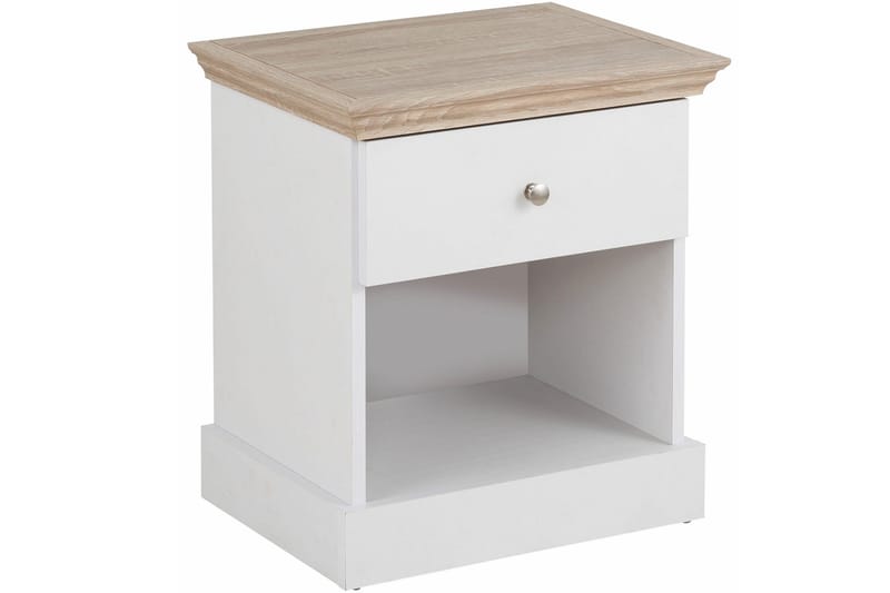 Dareia Sängbord 45 cm - Vit/Brun - Möbler - Bord & matgrupper - Avlastningsbord - Sängbord & nattduksbord