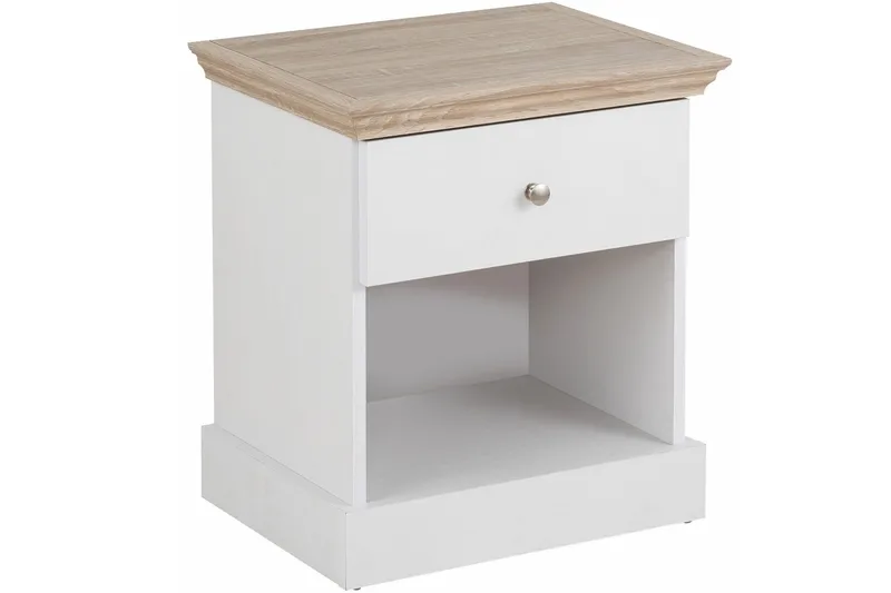 Dareia Sängbord 45 cm - Vit/Brun - Möbler - Bord & matgrupper - Avlastningsbord - Sängbord & nattduksbord