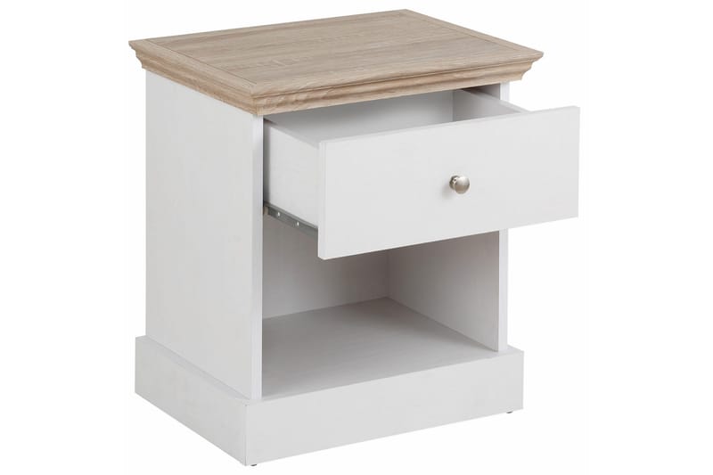 Dareia Sängbord 45 cm - Vit/Brun - Möbler - Bord & matgrupper - Avlastningsbord - Sängbord & nattduksbord