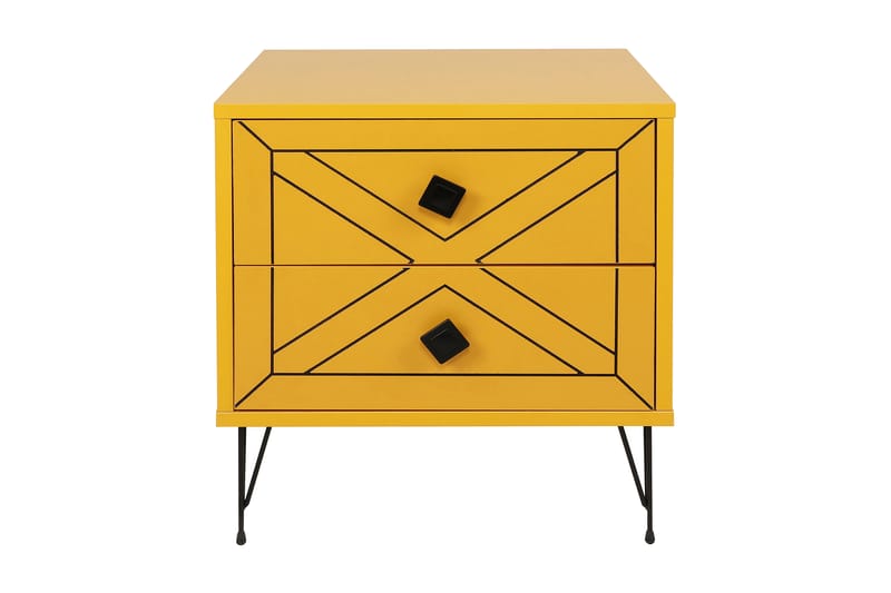 Dasina Sängbord 50 cm - Gul - Möbler - Bord & matgrupper - Avlastningsbord - Sängbord & nattduksbord