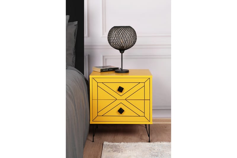 Dasina Sängbord 50 cm - Gul - Möbler - Bord & matgrupper - Avlastningsbord - Sängbord & nattduksbord
