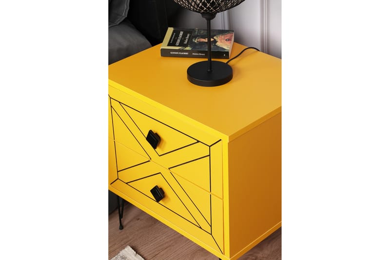 Dasina Sängbord 50 cm - Gul - Möbler - Bord & matgrupper - Avlastningsbord - Sängbord & nattduksbord