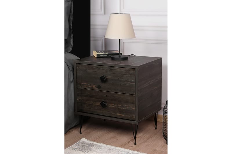 Dasina Sängbord 50 cm - Mörkbrun - Möbler - Bord & matgrupper - Avlastningsbord - Sängbord & nattduksbord