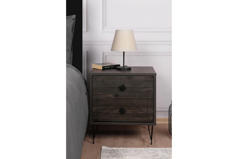 Dasina Sängbord 50 cm - Mörkbrun - Möbler - Bord & matgrupper - Avlastningsbord - Sängbord & nattduksbord