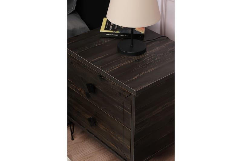 Dasina Sängbord 50 cm - Mörkbrun - Sängbord & nattduksbord