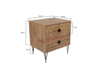 Dasina Sängbord 50 cm - Natur - Möbler - Bord & matgrupper - Avlastningsbord - Sängbord & nattduksbord