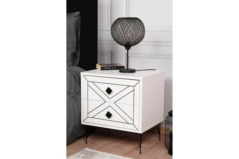 Dasina Sängbord 50 cm - Vit - Möbler - Bord & matgrupper - Avlastningsbord - Sängbord & nattduksbord