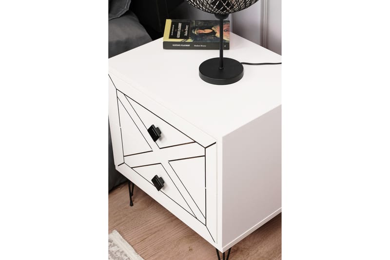 Dasina Sängbord 50 cm - Vit - Möbler - Bord & matgrupper - Avlastningsbord - Sängbord & nattduksbord