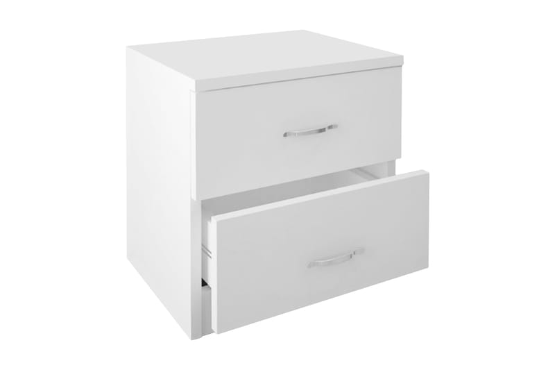 Decorotika Sängbord 40 cm med Förvaring 2 Lådor - Vit - Möbler - Bord & matgrupper - Avlastningsbord - Sängbord & nattduksbord