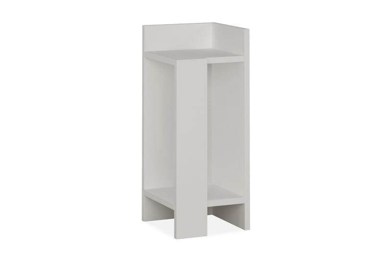 Decorta Sängbord 27 cm med Förvaring Hyllor + Luckor Höger - Vit - Möbler - Bord & matgrupper - Avlastningsbord - Sängbord & nattduksbord