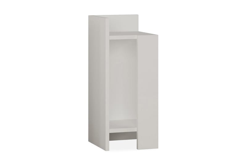 Decorta Sängbord 27 cm med Förvaring Hyllor + Luckor - Vit - Möbler - Bord & matgrupper - Avlastningsbord - Sängbord & nattduksbord