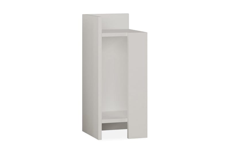 Decorta Sängbord 27 cm med Förvaring Hyllor + Luckor, Vit