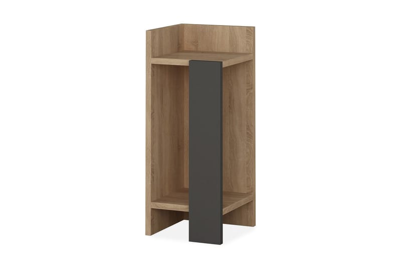 Decorta Sängbord 27 cm med Förvaring Hyllor Vänster - Grå/Brun - Möbler - Bord & matgrupper - Avlastningsbord - Sängbord & nattduksbord