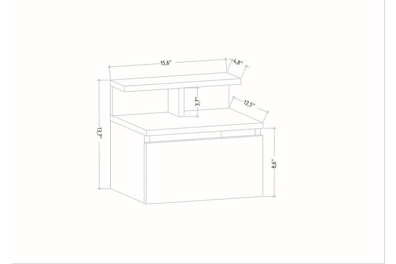 Desgrar Sängbord 39,8x35 cm - Brun - Möbler - Bord & matgrupper - Avlastningsbord - Sängbord & nattduksbord