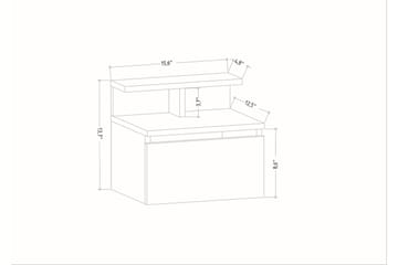 Desgrar Sängbord 39,8x35 cm - Brun - Möbler - Bord & matgrupper - Avlastningsbord - Sängbord & nattduksbord