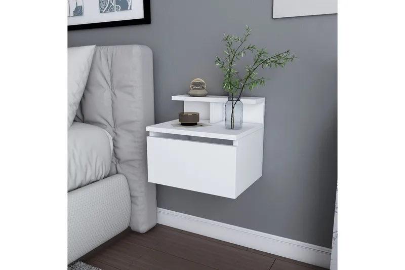 Desgrar Sängbord 39,8x35 cm - Vit - Möbler - Bord & matgrupper - Avlastningsbord - Sängbord & nattduksbord