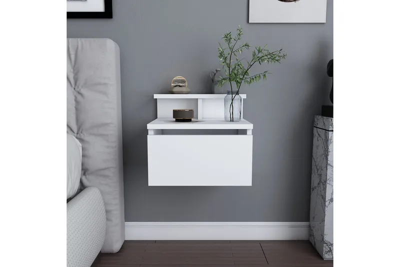 Desgrar Sängbord 39,8x35 cm - Vit - Möbler - Bord & matgrupper - Avlastningsbord - Sängbord & nattduksbord