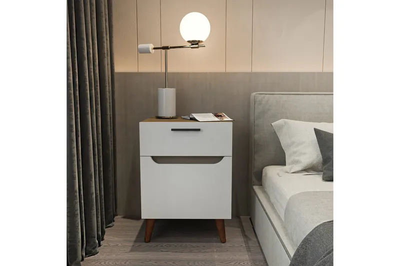 Desgrar Sängbord 45x63 cm - Vit - Möbler - Bord & matgrupper - Avlastningsbord - Sängbord & nattduksbord