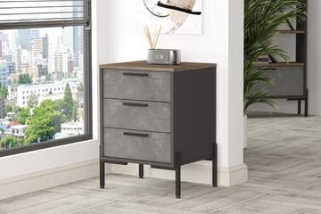 Desgrar Sängbord 54 cm - Brun/Betonggrå/Antracit - Möbler - Bord & matgrupper - Avlastningsbord - Sängbord & nattduksbord