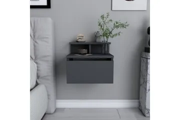 Desgrar Vägghängt Sängbord & Nattduksbord 39,8x35 cm i Trä med Låda - Antracit - Möbler - Bord & matgrupper - Avlastningsbord - Sängbord & nattduksbord