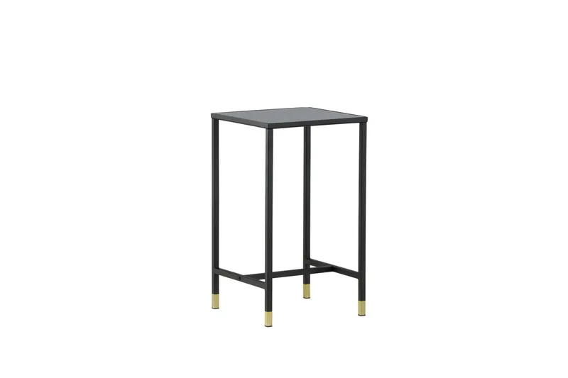 Dipp Sängbord 40 cm Marmormönster - Glas/Svart/Grå - Möbler - Bord & matgrupper - Avlastningsbord - Sängbord & nattduksbord