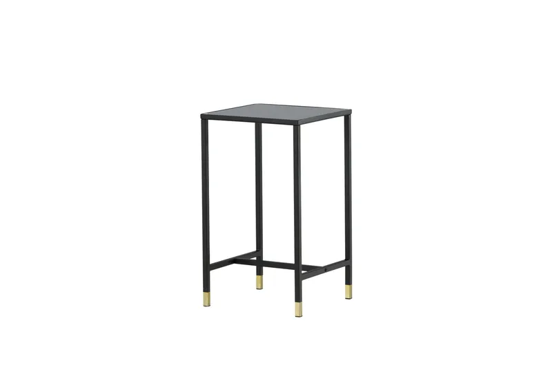 Dipp Sängbord 40 cm Marmormönster - Glas/Svart/Grå - Möbler - Bord & matgrupper - Avlastningsbord - Sängbord & nattduksbord