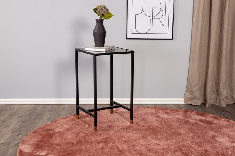 Dipp Sängbord 40 cm Marmormönster - Glas/Svart/Grå - Möbler - Bord & matgrupper - Avlastningsbord - Sängbord & nattduksbord