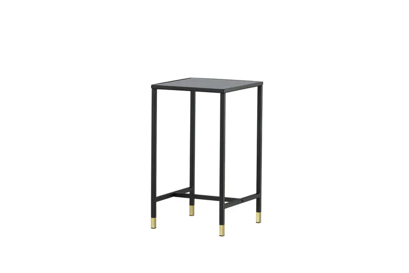 Dipp Sängbord 40 cm Marmormönster - Glas/Svart/Grå - Möbler - Bord & matgrupper - Avlastningsbord - Sängbord & nattduksbord