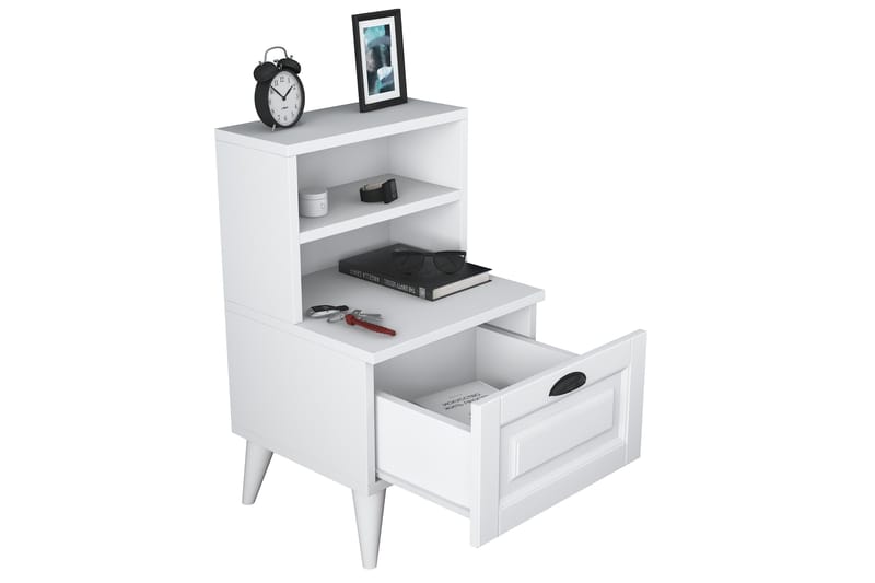 Eladia Sängbord 45 cm - Vit - Möbler - Bord & matgrupper - Avlastningsbord - Sängbord & nattduksbord