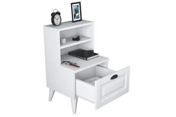 Eladia Sängbord 45 cm - Vit - Möbler - Bord & matgrupper - Avlastningsbord - Sängbord & nattduksbord