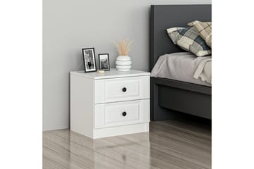 Fruitland Sängbord 54 cm i Trä med Förvaring och Lådor - Vit - Möbler - Bord & matgrupper - Avlastningsbord - Sängbord & nattduksbord