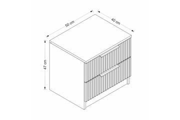 Fruitland Sängbord 54 cm i Trä med Förvaring och Lådor - Vit - Möbler - Bord & matgrupper - Avlastningsbord - Sängbord & nattduksbord