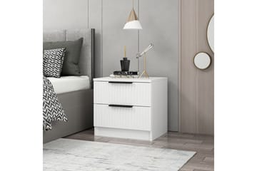 Fruitland Sängbord 54 cm i Trä med Förvaring och Lådor - Vit - Möbler - Bord & matgrupper - Avlastningsbord - Sängbord & nattduksbord