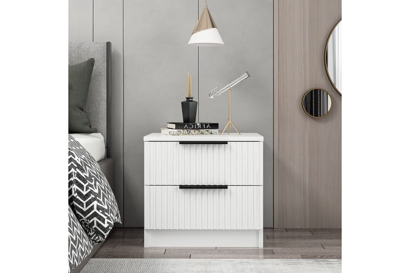 Fruitland Sängbord 54 cm, Vit