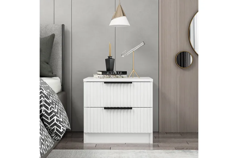 Fruitland Sängbord 54 cm, Vit