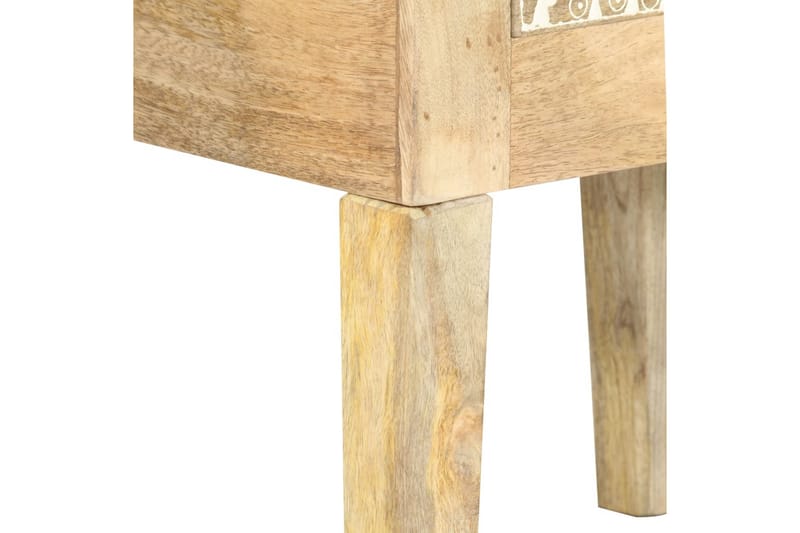 Handmålat sängbord 40x30x60 cm massivt mangoträ - Brun - Möbler - Bord & matgrupper - Avlastningsbord - Sängbord & nattduksbord