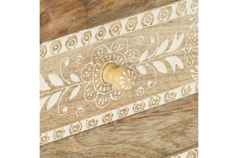 Handmålat sängbord 40x30x60 cm massivt mangoträ - Brun - Möbler - Bord & matgrupper - Avlastningsbord - Sängbord & nattduksbord