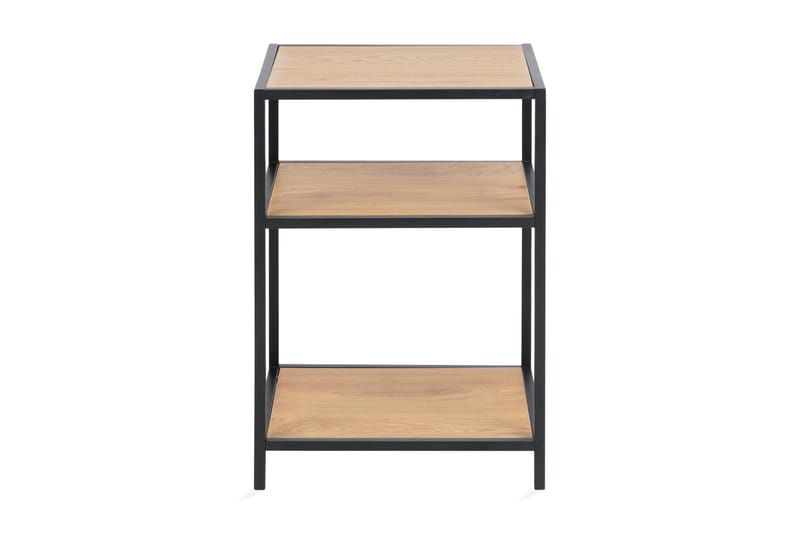 Hasslevik Sängbord 35 cm med Förvaring Hyllor - Natur/Svart - Möbler - Bord & matgrupper - Avlastningsbord - Sängbord & nattduksbord