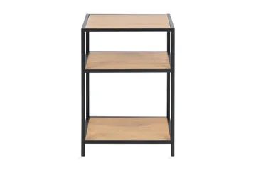 Hasslevik Sängbord 35 cm med Förvaring Hyllor - Natur/Svart - Möbler - Bord & matgrupper - Avlastningsbord - Sängbord & nattduksbord