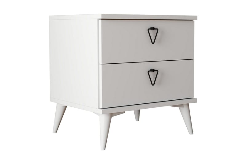 Heibert Sängbord 52 cm - Vit - Möbler - Bord & matgrupper - Avlastningsbord - Sängbord & nattduksbord