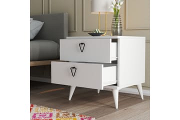 Heibert Sängbord 52 cm - Vit - Möbler - Bord & matgrupper - Avlastningsbord - Sängbord & nattduksbord