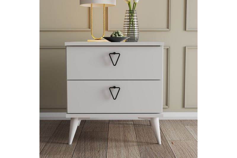 Heibert Sängbord 52 cm - Vit - Möbler - Bord & matgrupper - Avlastningsbord - Sängbord & nattduksbord